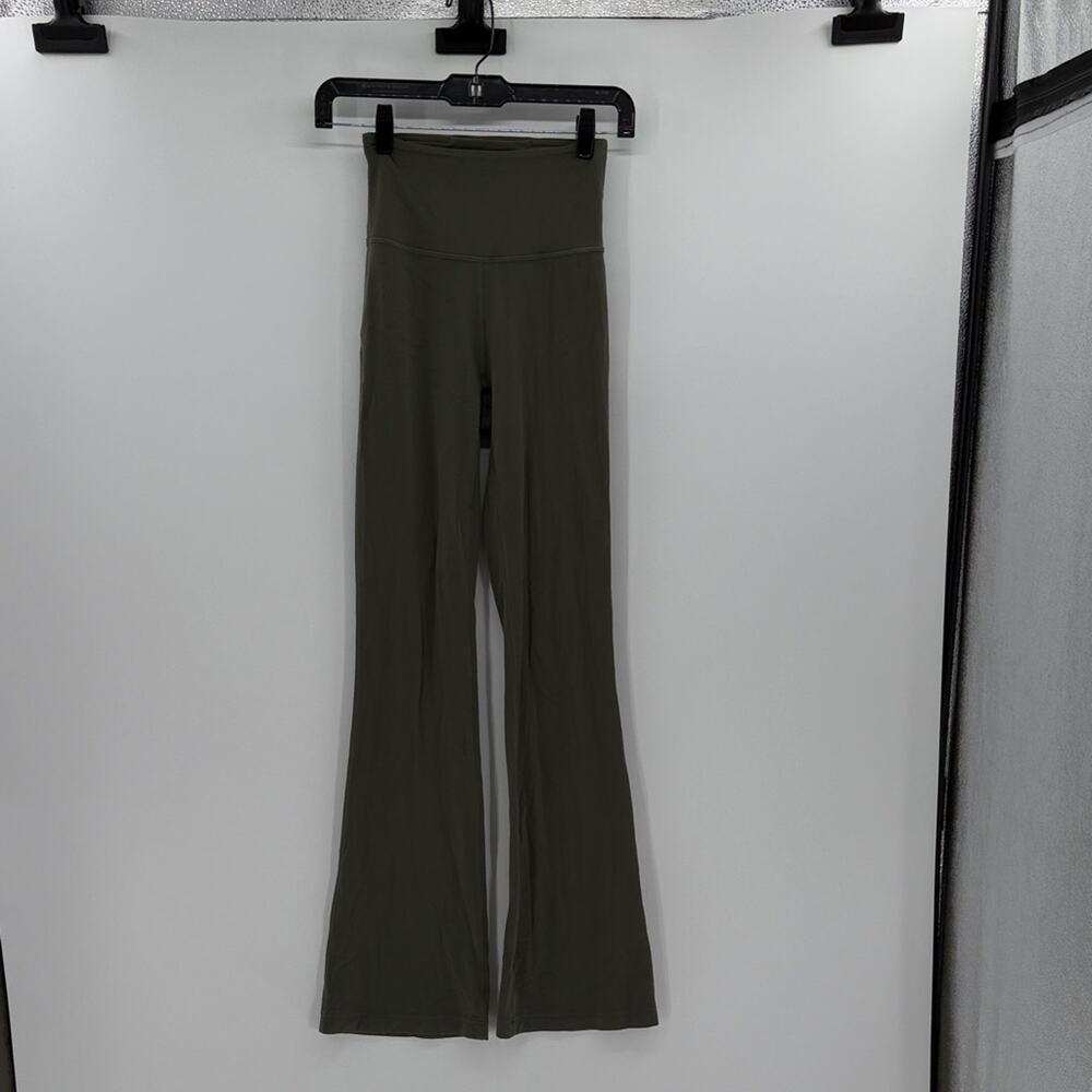 Lululemon Groove Super-High-Rise Flared Pant Nulu *Regular - Army Green - 2